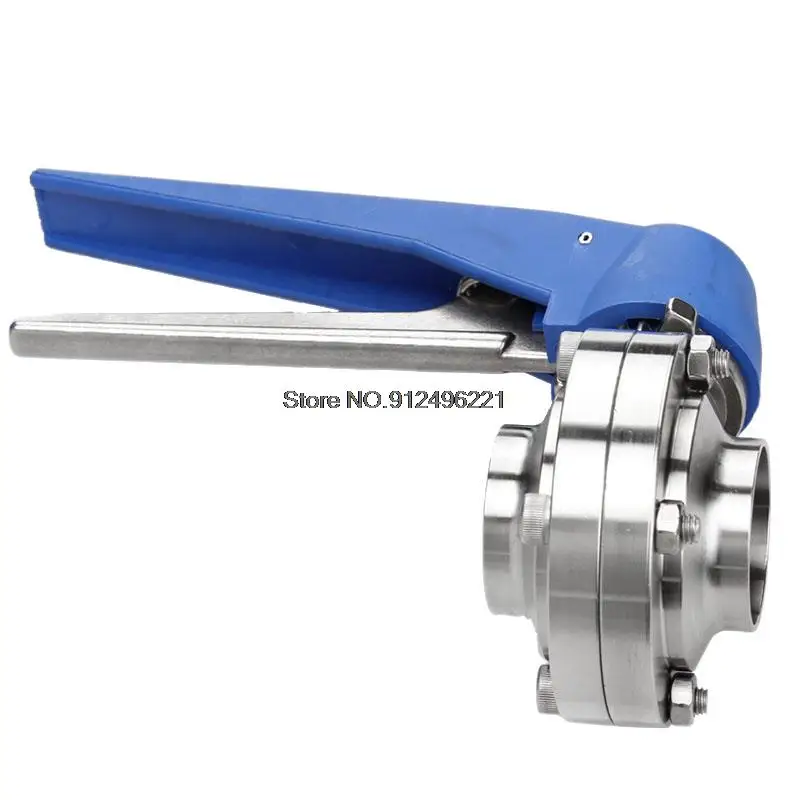 

3/4 "1" 1-1/4" Труба OD 19 мм 25 мм 32 мм Санитарный дроссельный клапан SS304 Наконечник OD 50,5 мм Подходит для тризажимающего триггера с тройным зажимом 1,5 дюйма