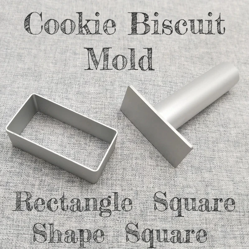 Rectangle Square Shape Square Pineapple Cake Mold Stainless Steel Pressing Stamp Mooncake Mould Fondant Cookie Biscuit Molds DIY