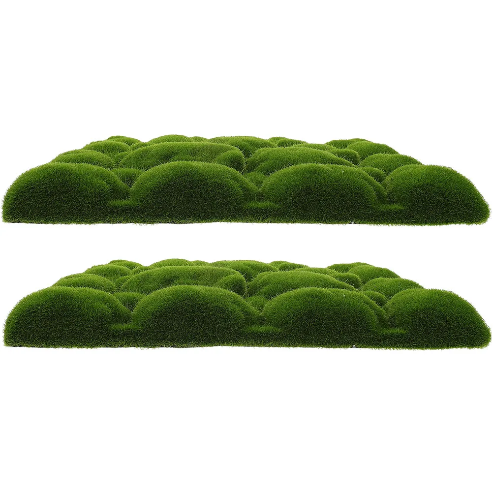 

2pcs Faux Moss Panel Decorative Artificial Plants Wall Decoration Simulation Greenery Foam Board For Indoor Diy Wedding Home
