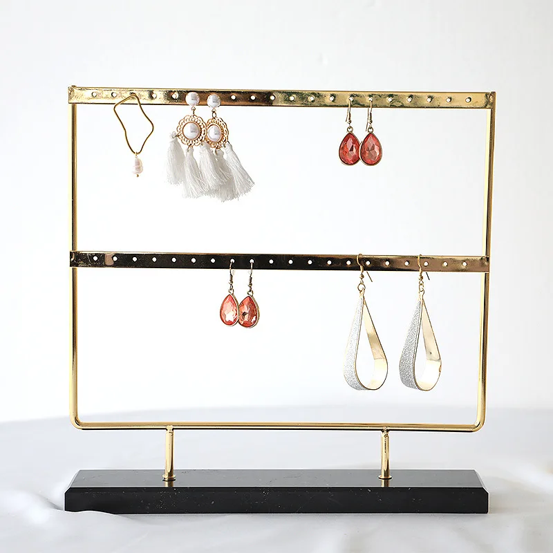 Earring display rack store shelf vertical light luxury female household stud earrings jewelry wearing earrings receive frame