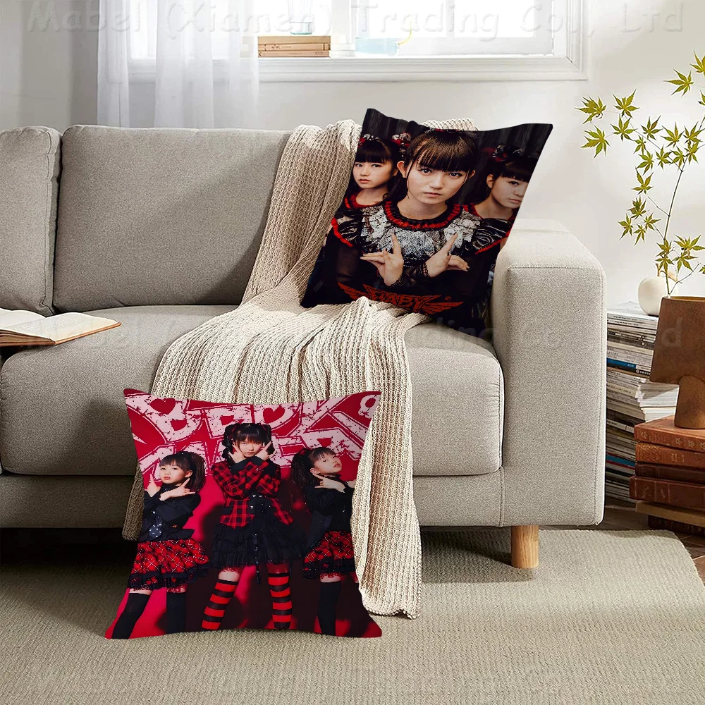 Babymetal Japanese Idol Group Pillow Covers Cartoon Sofa Decorative Home Double-sided Printing Short Plush Cute Cushion Cover