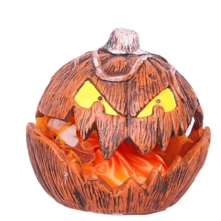 Halloween Rising & Screaming Pumpkin Head – Spooky Animated Outdoor Decoration with LED & Sound Effects Yard Holiday Decor