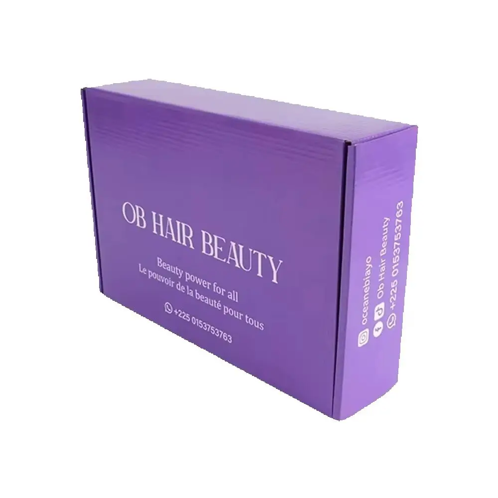 

Custom Purple Gift Box｜Ribbon Bow Cardboard Packaging｜Foldable Luxury Mailer Box