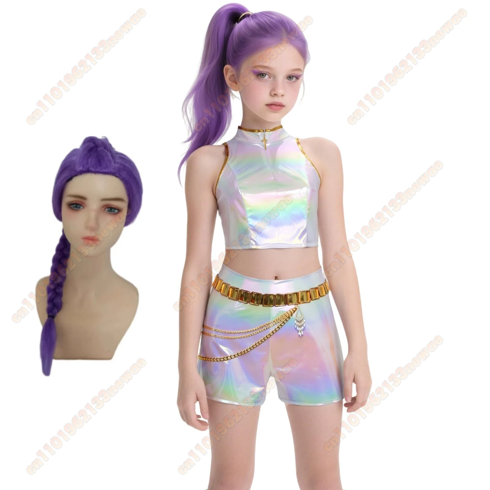 MINISO KIDS Kpop Demon Hunters disfraz Cosplay chica coreana Zoey Rumi Mira uniforme tutú vestido fiesta de Halloween ropa para niñas