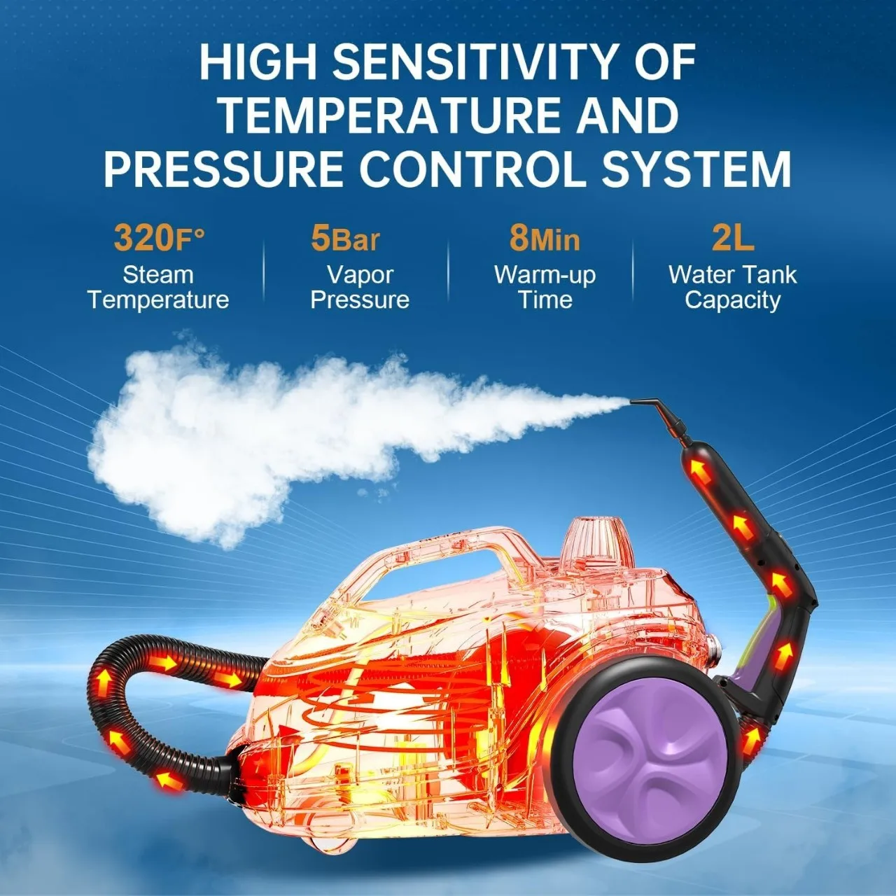 Household air conditioner kitchen range hood disinfection high pressure steam cleaner