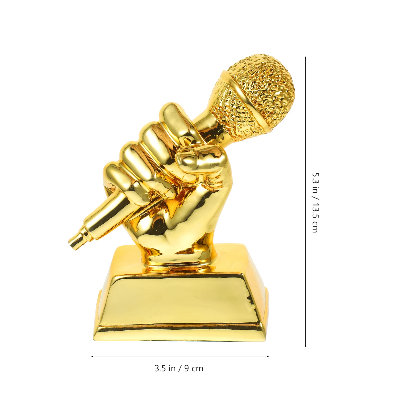 

Microphone Trophy Silver Plated Kids Award Resin Mini Trophies Singing Competition Party Sculpture Classroom Supplies