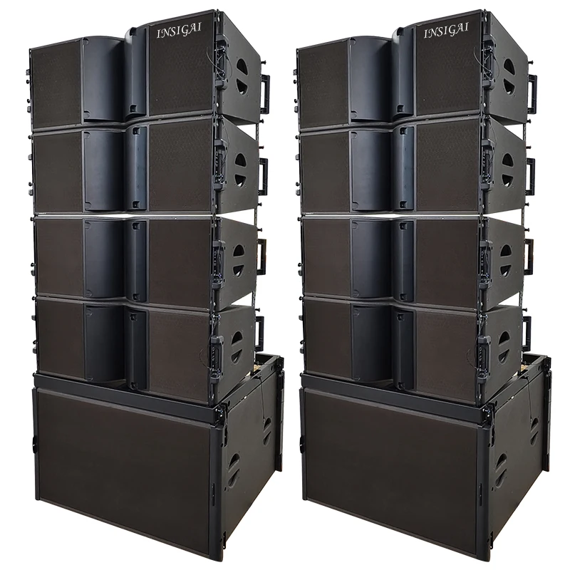 KR210 Dual 10 Inch Professional Active Passive Speaker System Sound Audio Hanging Stage Performance Concert Line Array Speakers