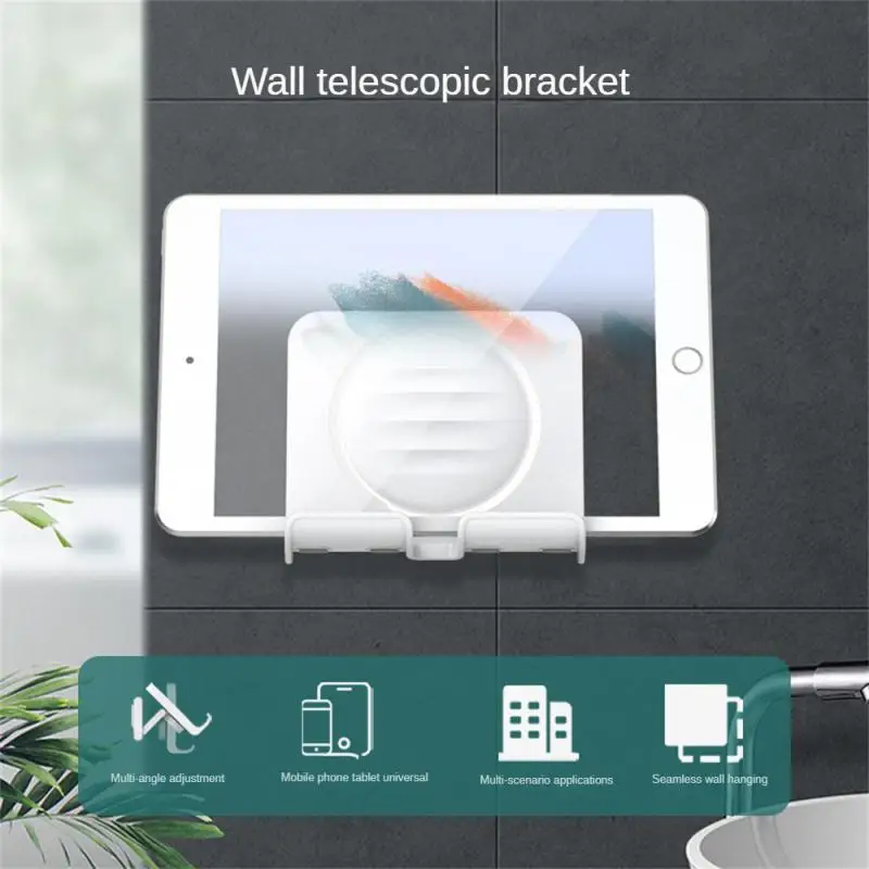 Creative Bracket Adhesive Mobile Phone Holder Charging Bracket Household Wall Seamless Storage Hanger Plug Punch-Free Bracket