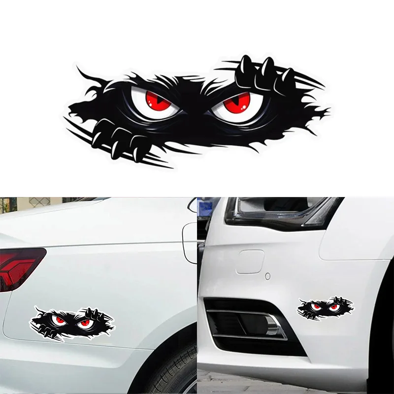 Peeping Monster Vinyl Car Stickers, 3D Style Stickers, Suitable for Car, Motorcycle, Helmet, Laptop Decoration