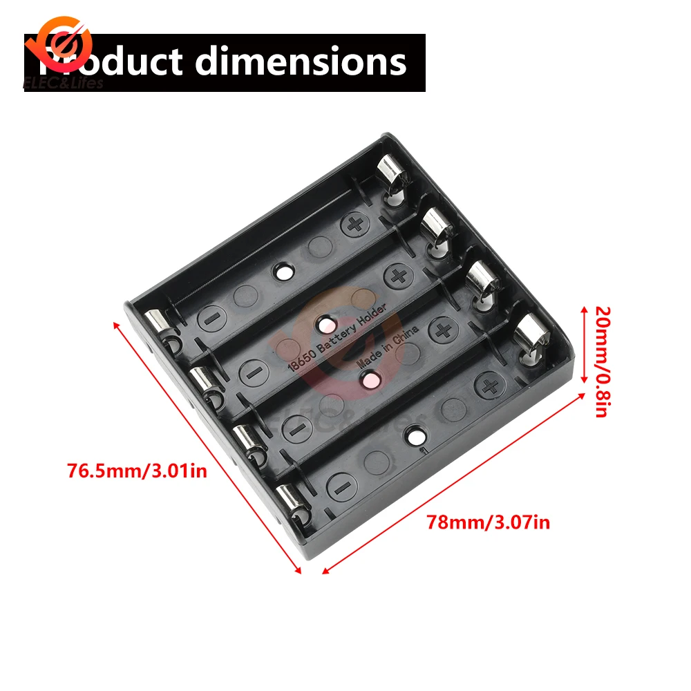 1 個 18650 リチウムイオン電池収納ボックス 2 3 4 セルソケット PC + ABS ニッケルメッキ破片バッテリースロットボックスホルダー