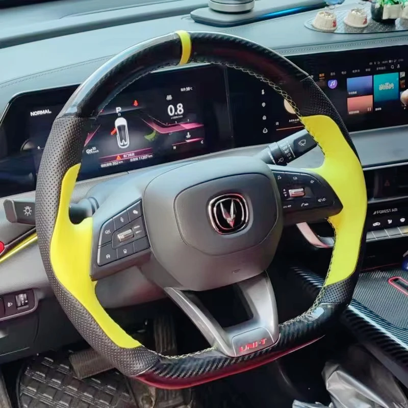 

Uni S 1pc For Changan Unit UNIV UNIK CS55plus Cs35plus Hand Sewn Steering Wheel Handle Cover