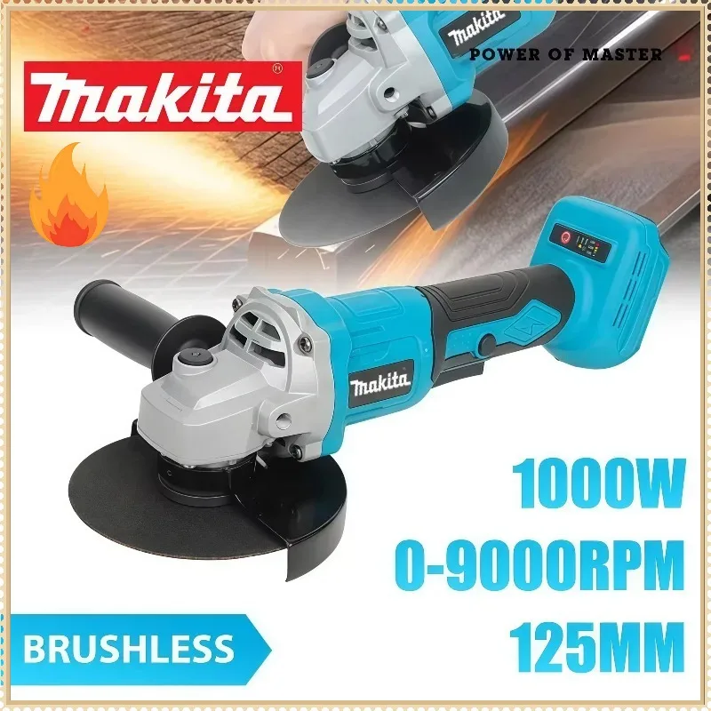 

Аккумуляторная угловая шлифовальная машина Makita (УШМ) с бесщеточным двигателем для резки и полировки, совместимая с аккумуляторами Makita