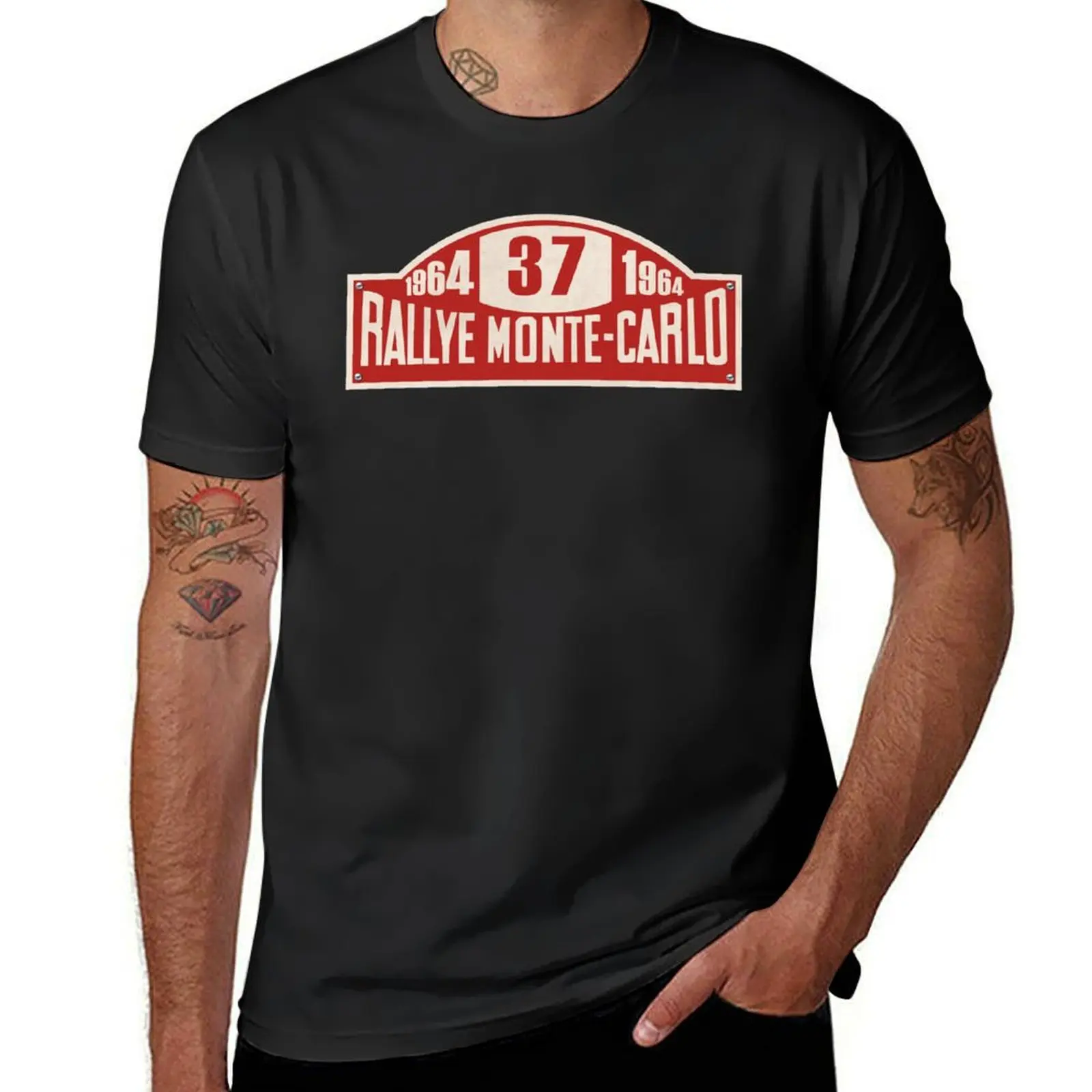 Rallye Monte Carlo 1964 Sign T-Shirt anime funnys sweat cute clothes mens graphic t-shirts big and tall