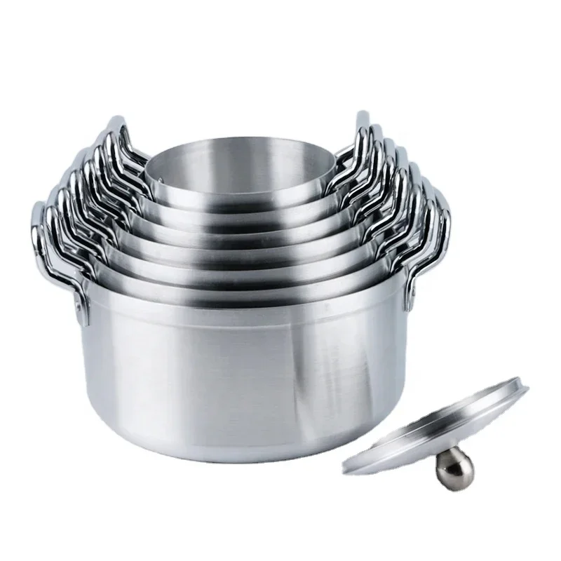 7Pcs aluminum pot cooker set, wholesale kitchen cooker set, hot pot and pans and other hotel supplies