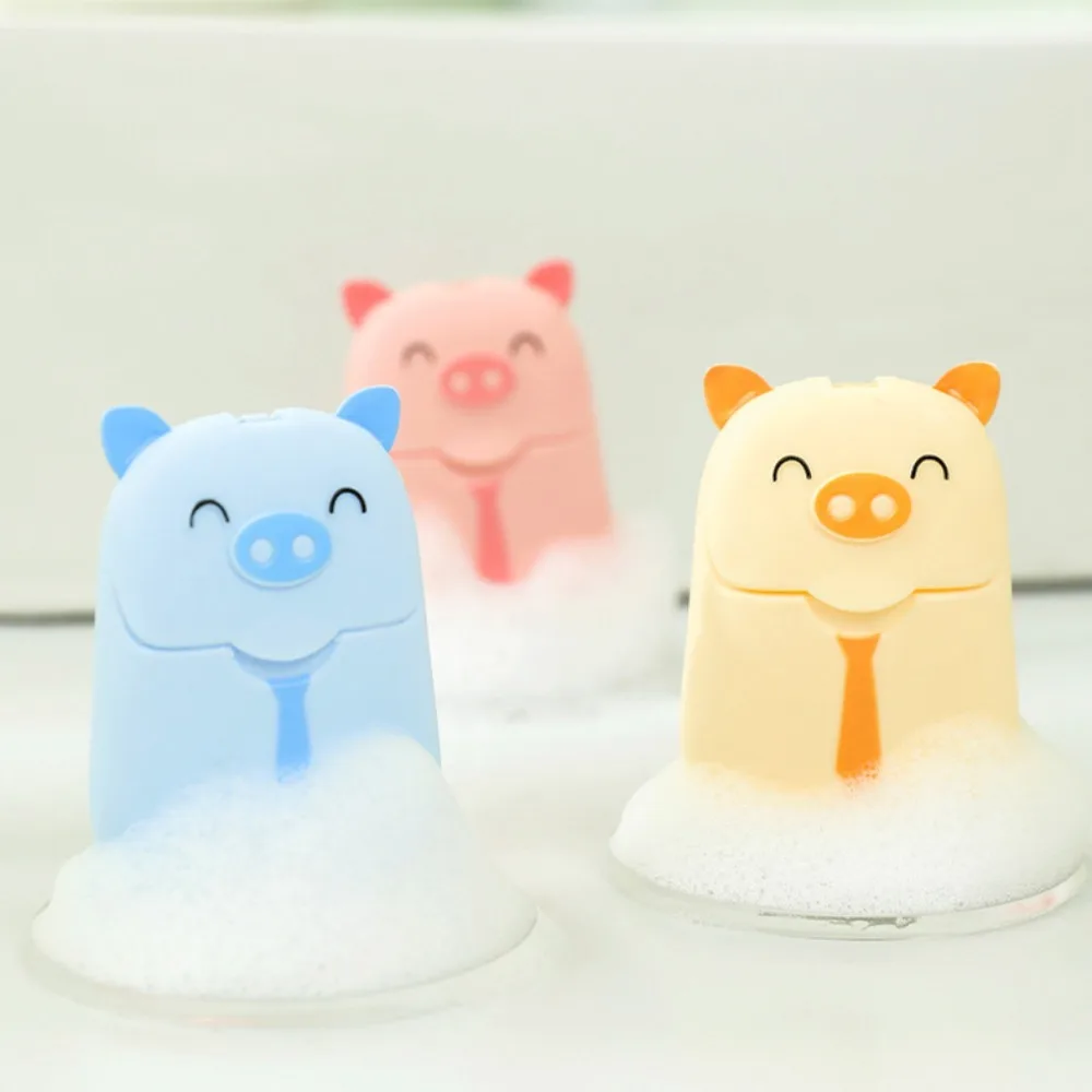 Convenient Washing Hand Disposable Soap Paper Scented Cute Disinfecting Sheets Pig Shape Creative Soap Sheet Bathroom