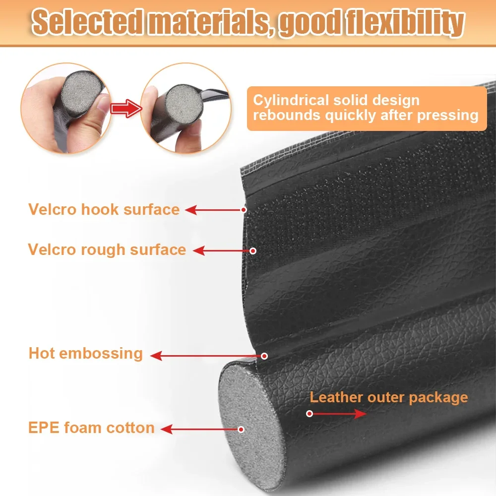 Adjustable Door Bottom Draft Stopper Weather Stripping Door Sweep Under Draft Blocker Insulator Weatherstrip House Acoustic Foam image 2