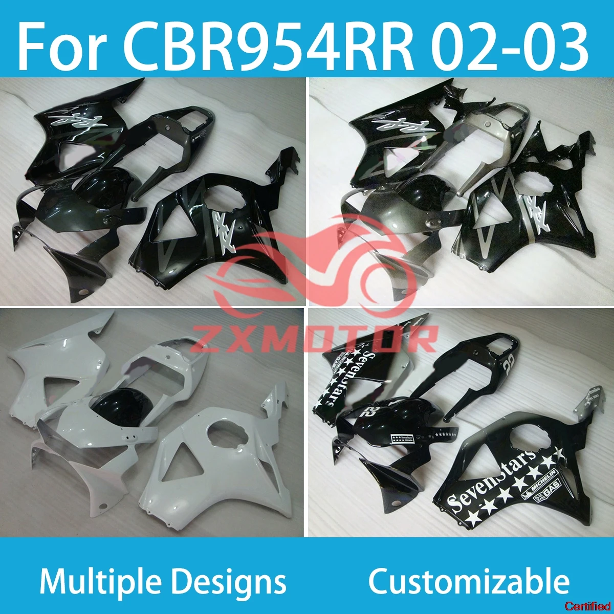 Fireblade 02 03 Fairing Set for HONDA CBR954RR 2002 2003 Rebuild Motorcycle Fairings High Quality ZXMT Plastic