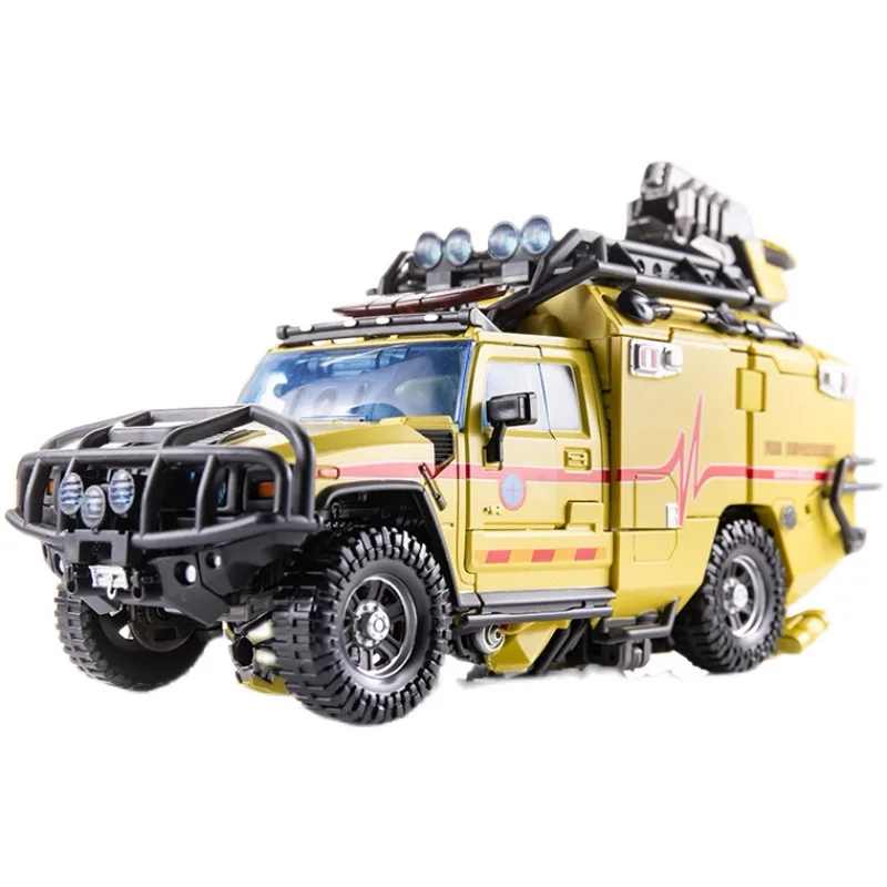 변환 장난감 JH-01 JH01 구급차 자동차 기본 색상 로봇 액션 피규어 모델 데스크 데코라 장난감 선물