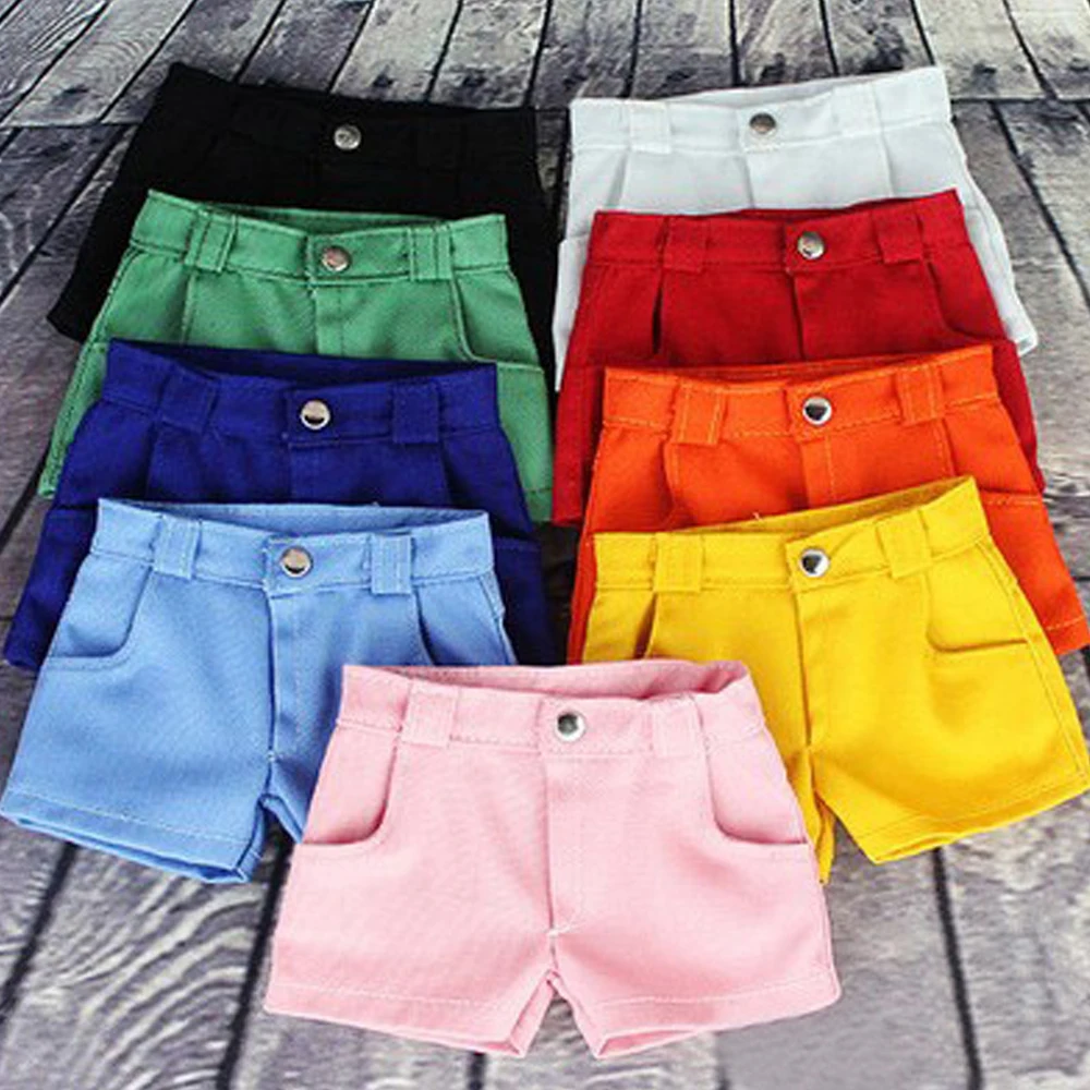 D04-B356 Children handmade toy BJD/SD doll clothes 1/6 1/4 1/3 uncle Candy colored shorts and casual pants 1pcs