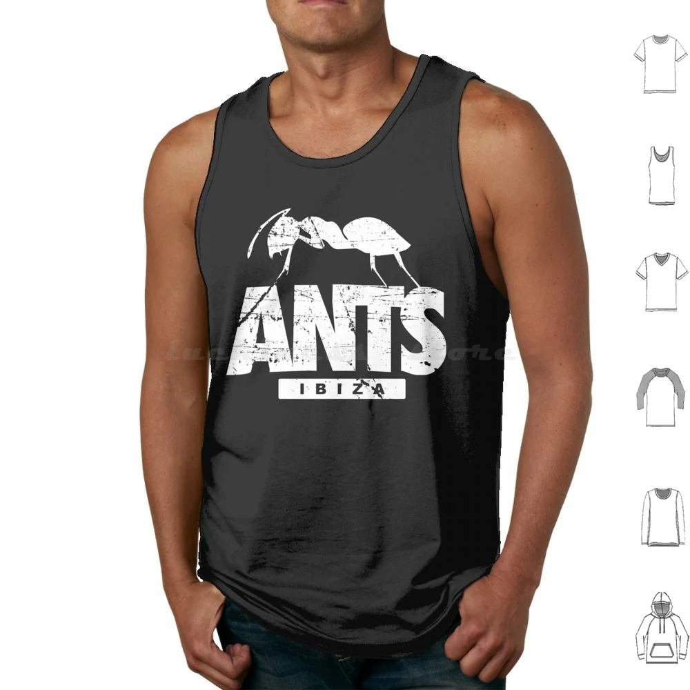 Ants Ushua ? A Club Ibiza Model White Legend Event By La French Touch Premium Tank Tops Vest Sleeveless Ants