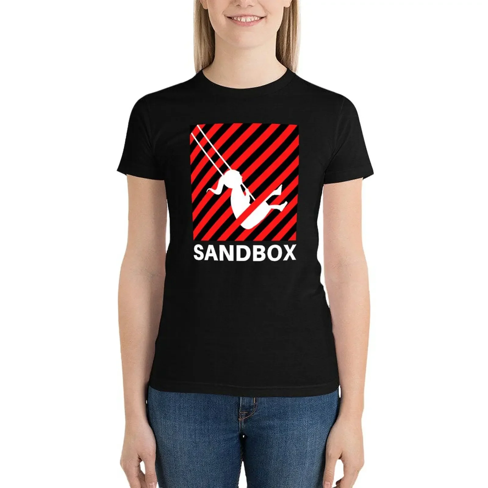 

Start-Up - Sandbox Logo (Black Version) T-Shirt Blouse hippie clothes Women's cotton t-shirt