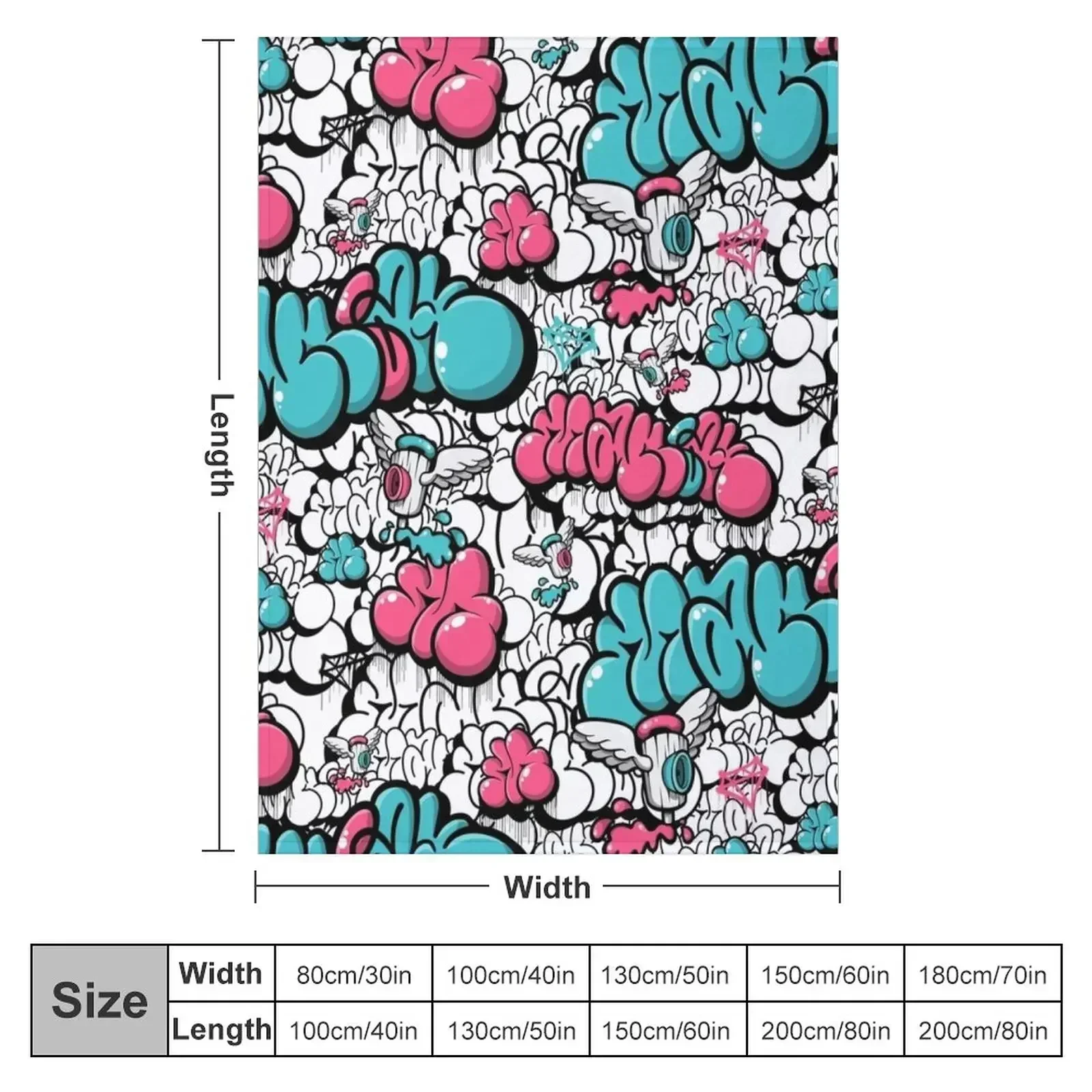 Pink and Blue Spray Cap Angels Throw Blanket couch cozy soft plush fuzzy picnic outdoor blanket