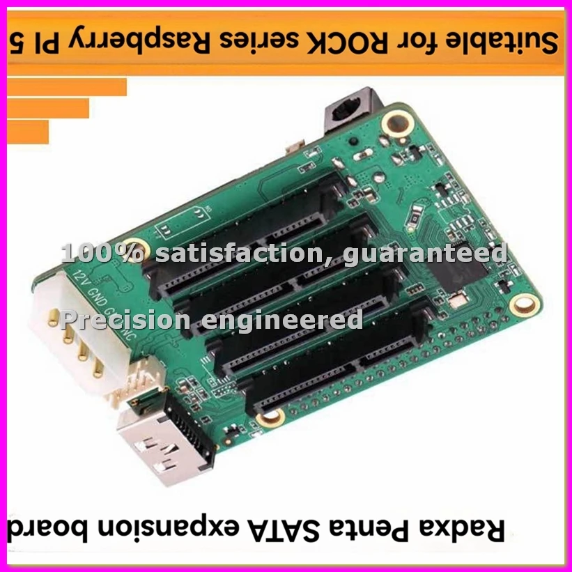 For Radxa HAT Expansion Board for 5 with Multi-Drive Storage Capability High-Speed Data Transfer-ABFT