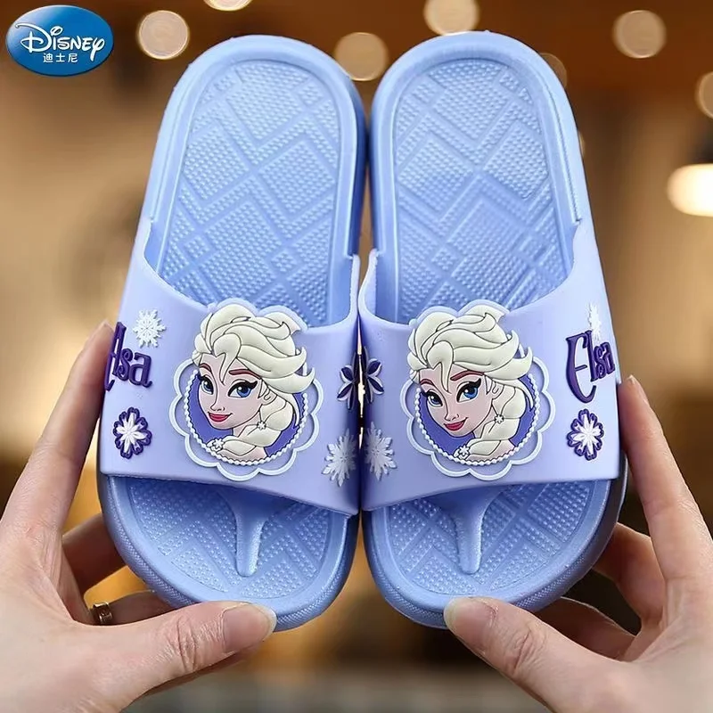 Summer Baby Girls Slippers Cartoon Frozen Elsa Minnie Mouse Princess Kids Indoor Outdoor Home Shoes Soft Beach Children Shoes