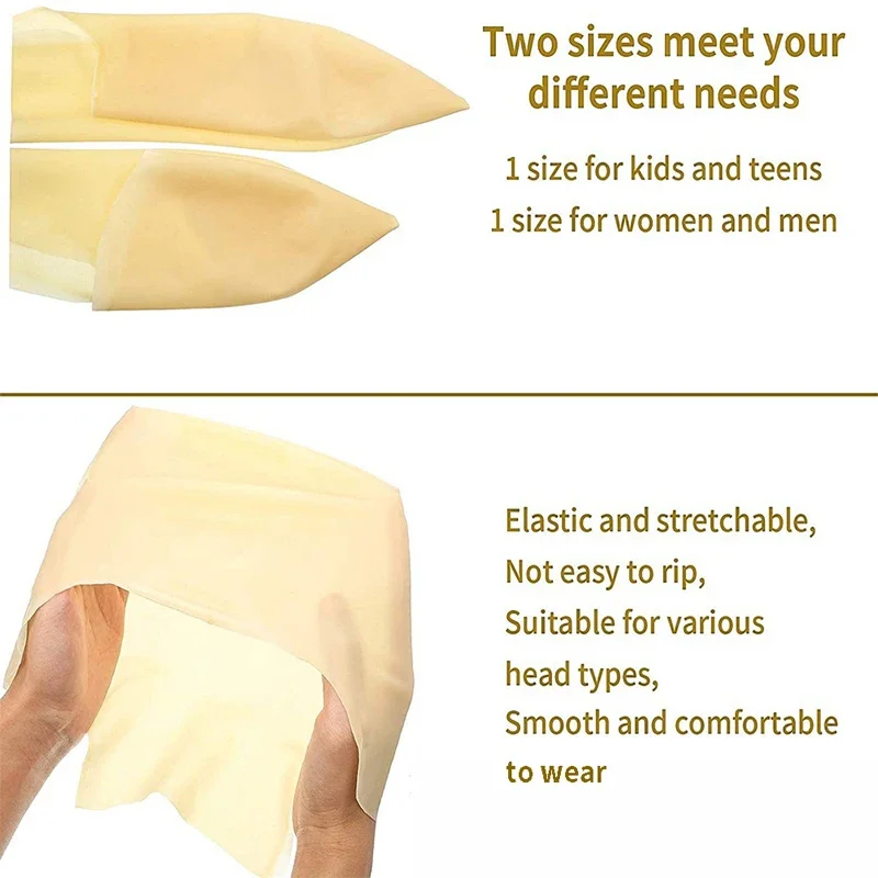 1 قطعة فروة الرأس وهمية مضحك اللاتكس الجلد وهمية أصلع رئيس للجنسين يتوهم فيلم شعر مستعار للحفلات قبعة اللاتكس قناع قبعة