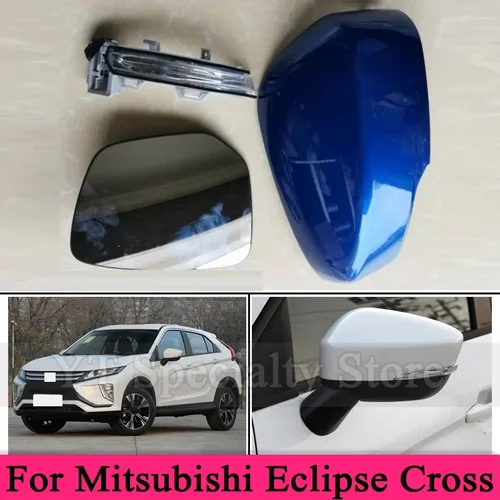 Tapa de la cubierta del espejo retrovisor para Mitsubishi Eclipse, lente de cristal del espejo lateral cruzado, espejo retrovisor, marco de lámpara de luz individual