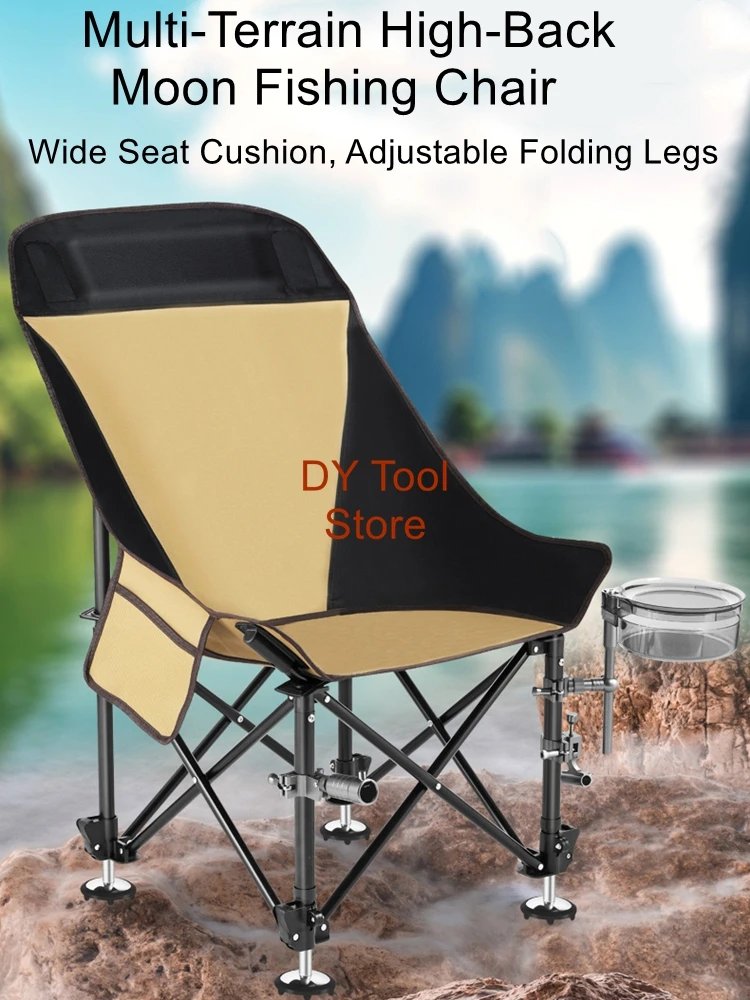 Portable Foldable Outdoor Camping Chair with Adjustable Backrest for Art Sketching and Fishing