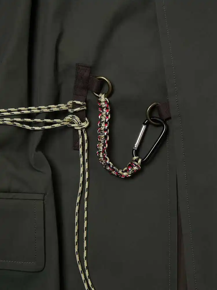 New Arrival 24AW KOLOR Abe Japanese Retro Lapel Loose Long Silhouette Trench Coat Jacket for Men