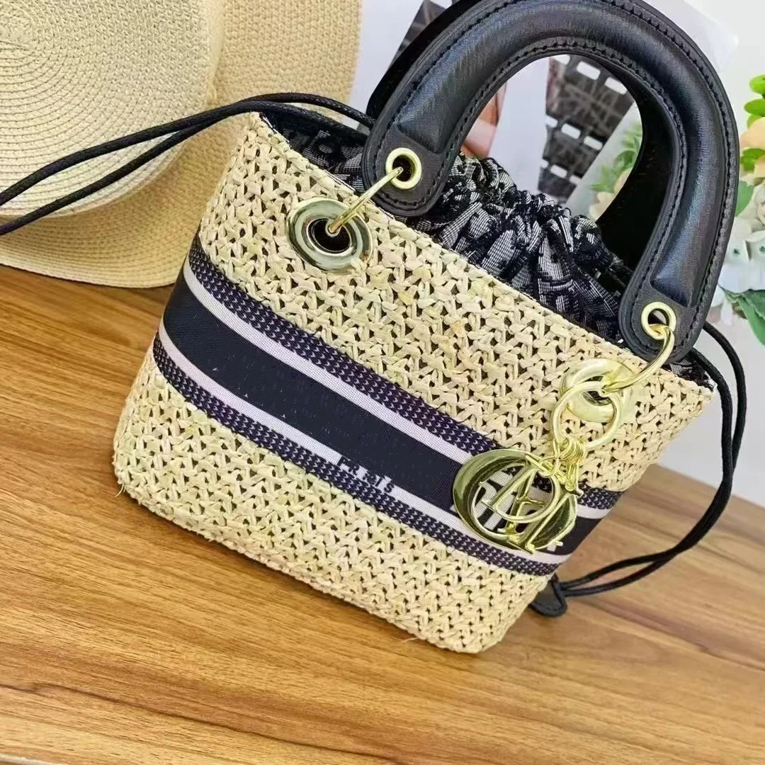 Straw Woven Bag for Women's Summer Crossbody, High End, Hundred Handbag, Single Shoulder Bag