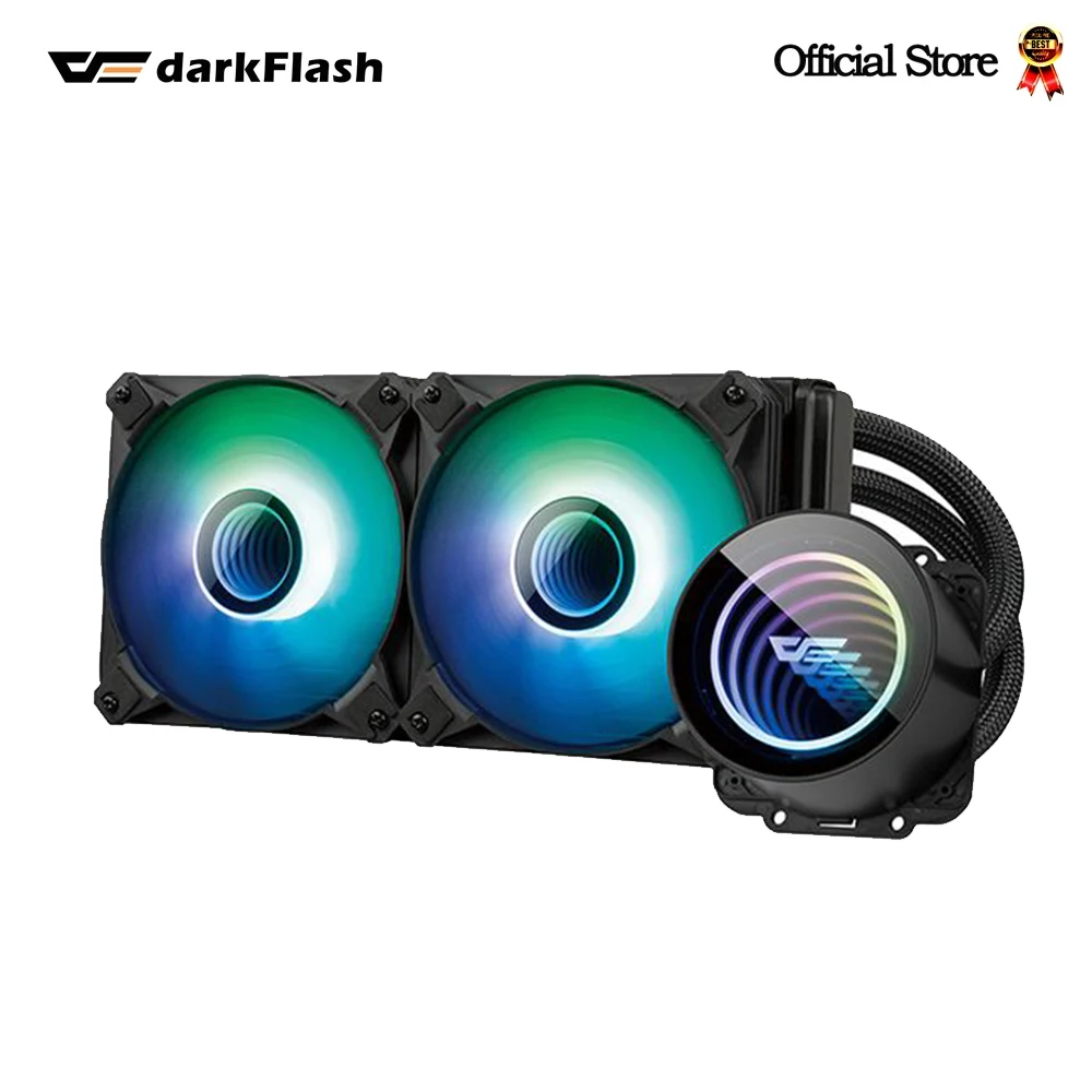 Darkflash-Espaço líquido Cooler CPU, 240mm, 4 pinos, 3 pinos, sincronização de 5V para Intel e Amd, Pwm