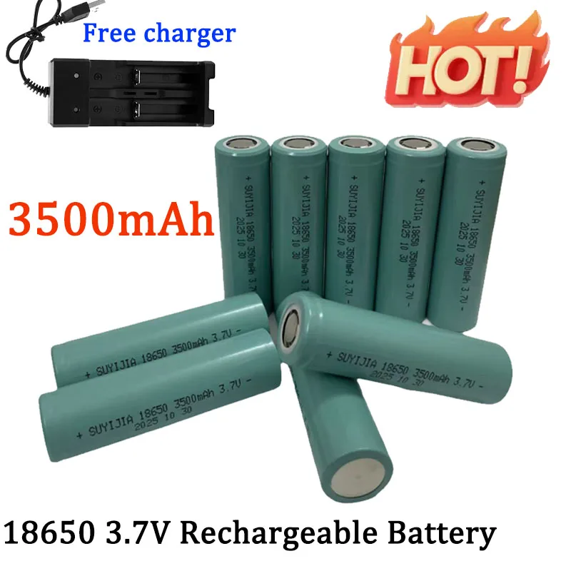 18650 3500mAh Rechargeable Battery 3.7V Real Capacity Li-ion Battery for Flashlight Torch Battery Various Electronic Products