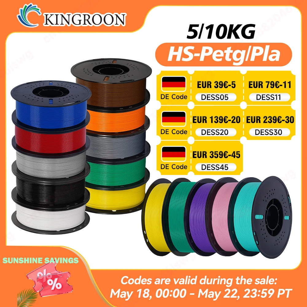 High Speed PLA PETG 3D Printer Filament 1.75mm 5/10KG