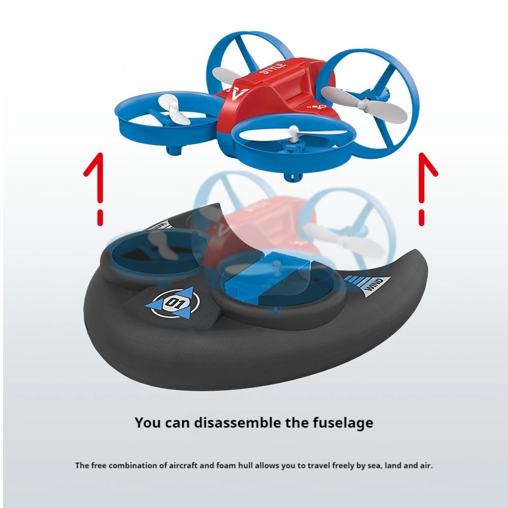 Jjrc 고도 홀드 3-In-1 Rc Quadcopter Water Land Air 미니 드론 장난감 원격 제어 항공기 어린이 성인 초보자 선물