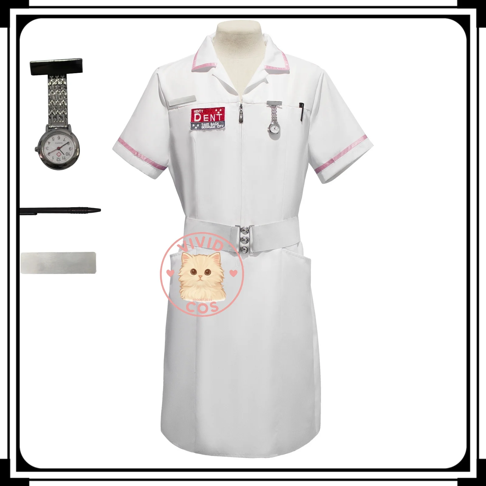 

Clown Nurse Costume Role-playing As Film Characters Cosplay Costume Performance Stage Outfits Set Halloween Party Same-style