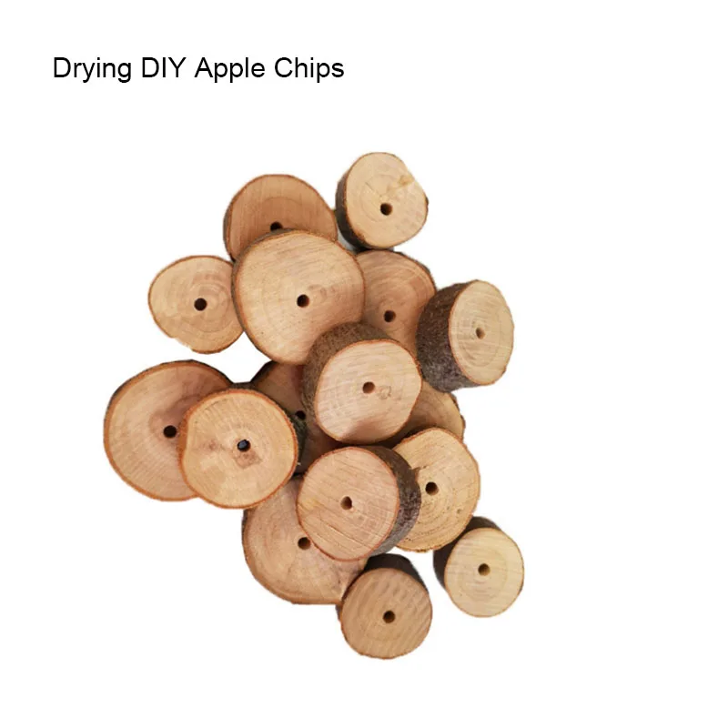 Apple Chips Moagem Dentes para Pequenos Animais De Estimação, Gaiola De Madeira, Brinquedos De Hamster, Acessórios Suprimentos, Amuse, Mouse, Natural, DIY, 5Pcs