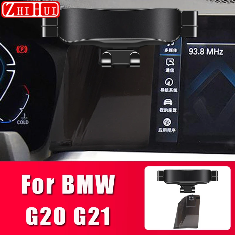 

Car Styling Adjustable Mobile Phone Holder For BMW G20 G21 2018-2022 Air Vent Mount Bracket Gravity Phone Holder Accessories