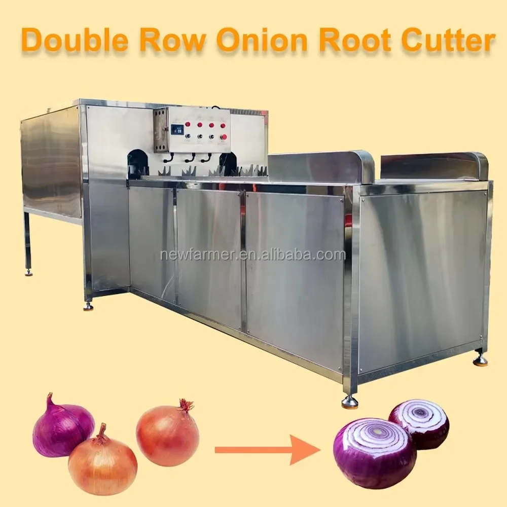 Commercial Electric Onion Tail Cutting Machine Automatic Onion Root Cutter Heavy Duty Vegetable Processing Equipment