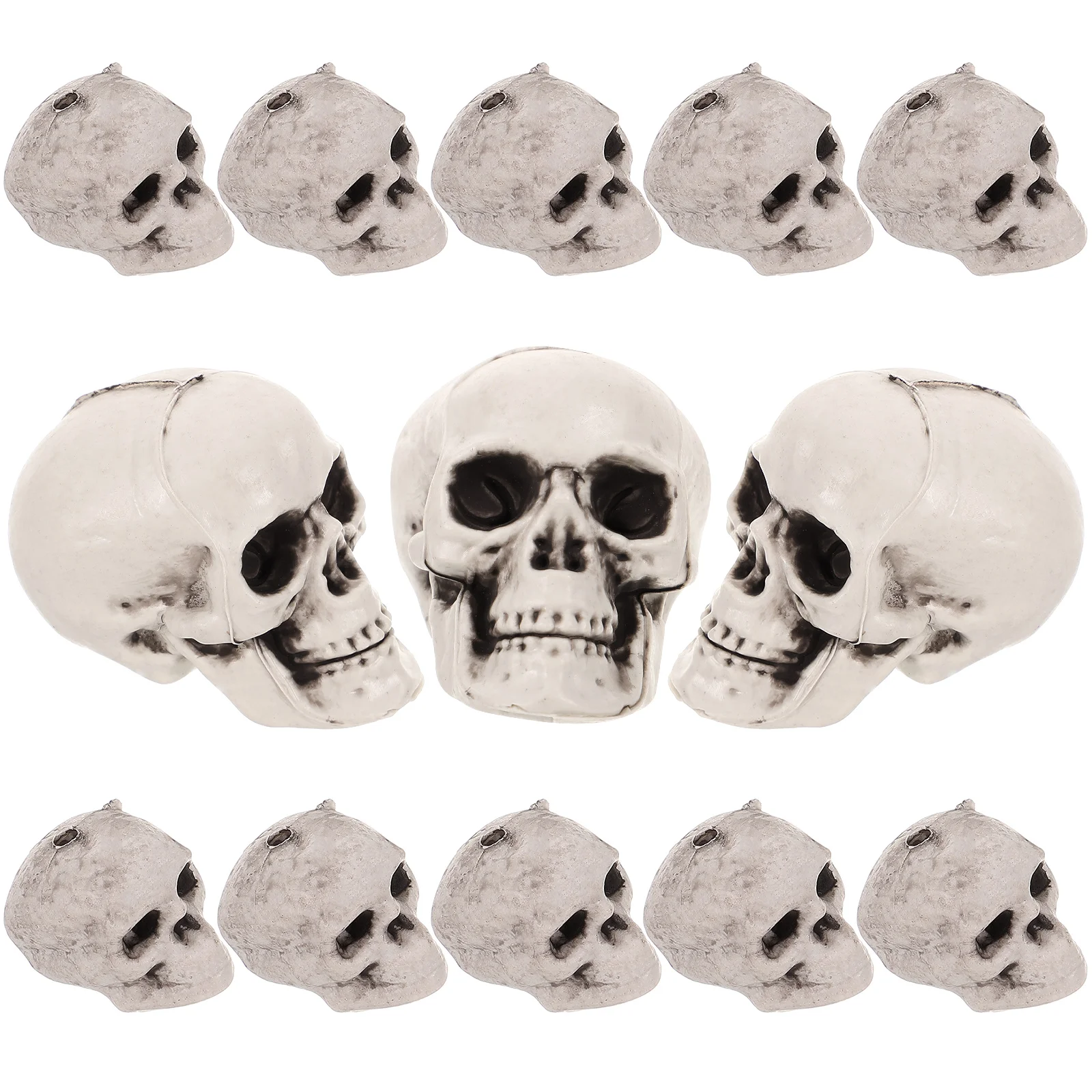 

13pcs Skull Shaped Fish Cave Fish Tank Skull Decorations Resin Aquarium nament Halloween Bottom Props