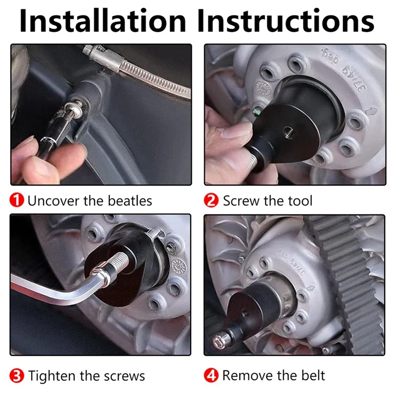 Herramienta de extracción de correa, herramienta de extracción de embrague, Kit de esparcidor de embrague para Can-Am Defender HD10 Maverick X3 17-2
