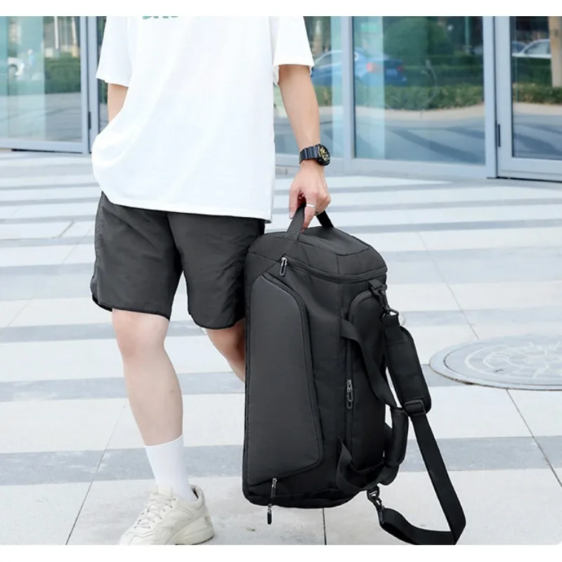 Travel Bag Men's Tote Large Capacity Sports Bag Dry Wet Separation Waterproof Short Trip Luggage Shoulder Backpack Crossbody Bag