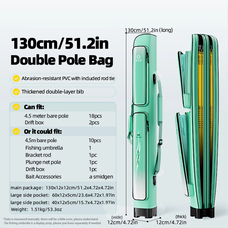 Waterdichte hengelentas, multi-compartiment hengelendragende rugzak voor baarsvissen, kajak, boot, inclusief opbergruimte voor aas & molen