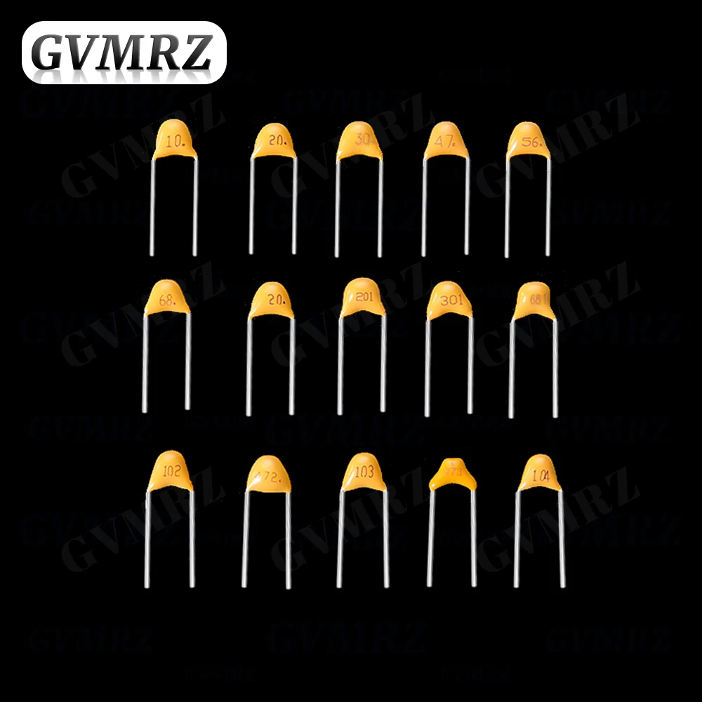 450PCS Kit condensatori ceramici monolitici 10pF - 100NF 50V 10PF 30PF 47PF 56PF 68PF 100PF 200PF 300PF PF 10NF 100NF MLCC con scatola