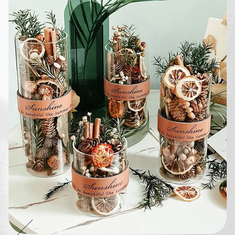 Difusor de Aroma con Varillas de Canela Natural y Flores Secas para Decoración de Interiores, Ambientador para Baño, Regalo Creativo para el Hogar