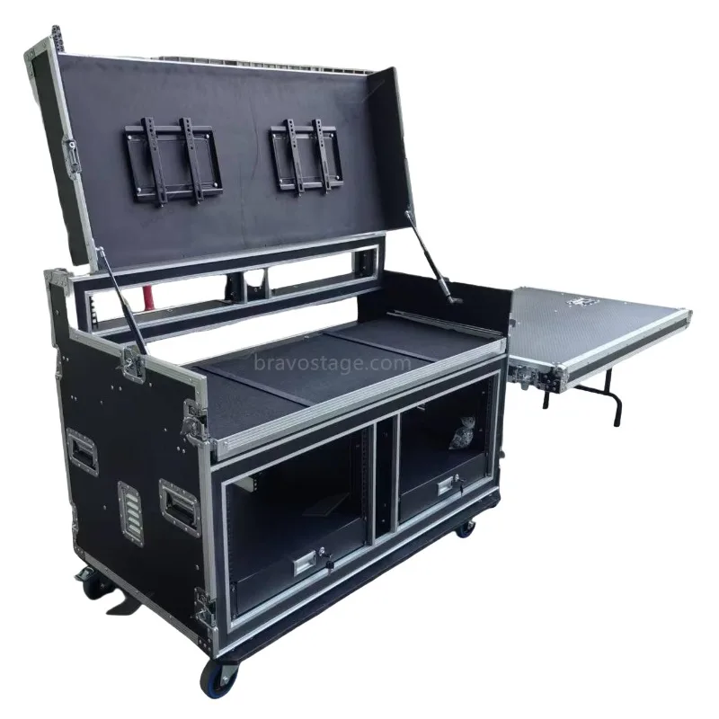 Custom Portable Mobile Broadcasting Streaming Recording Studio Workstation Flight Case