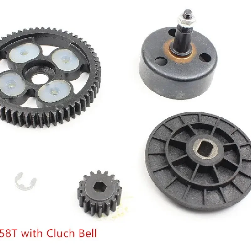 Rovan Steel 16/58 19T/55T Tooth Spur Gear Clutch Bell Set for 1/5 King Motor Baja vehicles and HPI Baja 5B 5T and 5SC