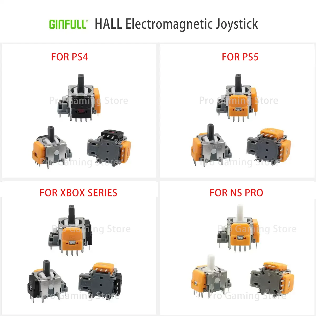 

GINFULL новейшая версия джойстика с эффектом Холла для PS5 NS PRO 3D аналоговый сенсорный модуль для Ps4 для контроллера Xbox One